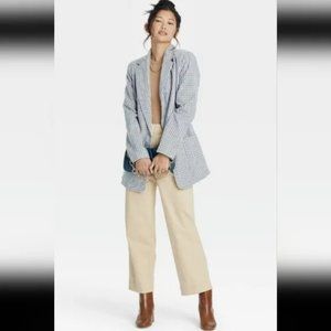 A new day blue plaid blazer